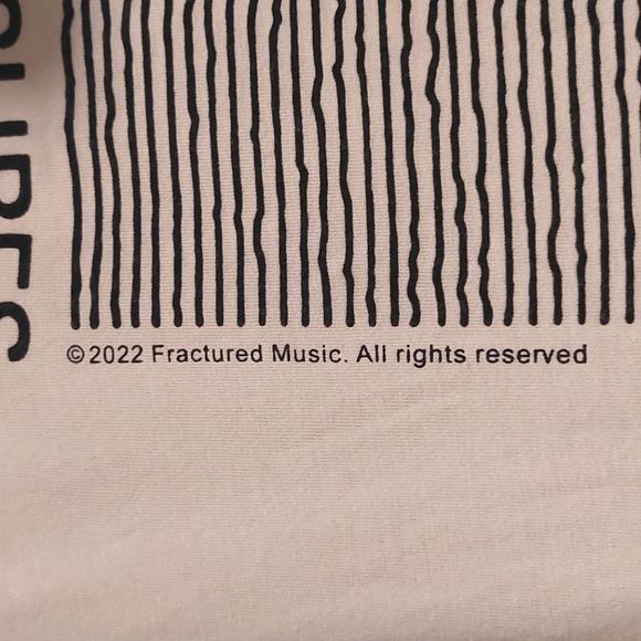 H&M Joy Division Unknown Pleasures Unisex Beige Sleeveless T-shirt EUC Size XS - Picture 4 of 8
